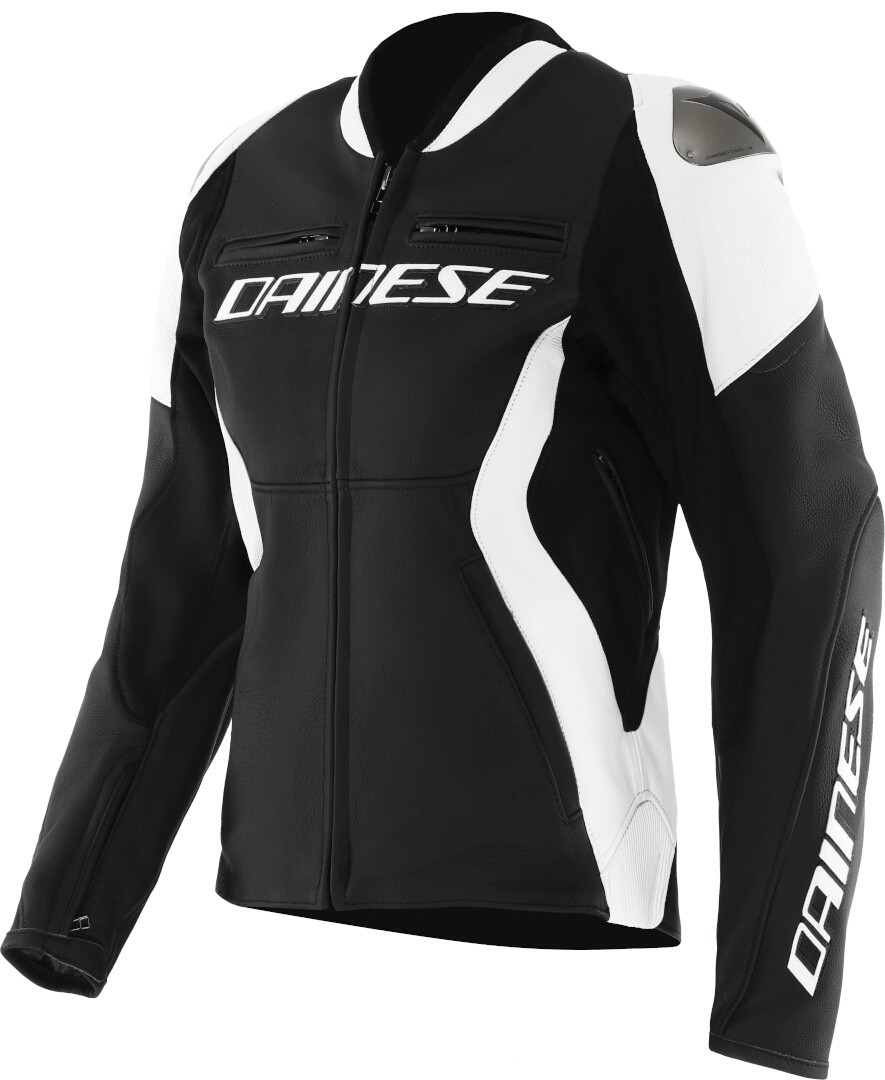 Dainese Racing 5 Black / White Lady Leather Jacket