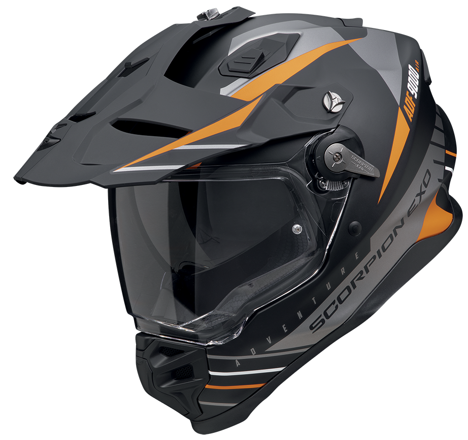 SCORPION ADF-9000 AIR FEAT MATT BLACK / SILVER / ORANGE