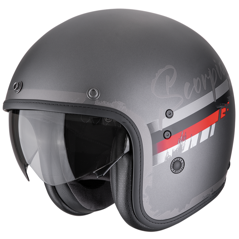SCORPION BELFAST EVO ADONIS MATT SILVER / RED
