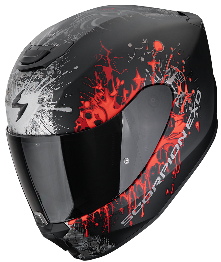 SCORPION EXO-391 WOLF MATT BLACK / SILVER / RED