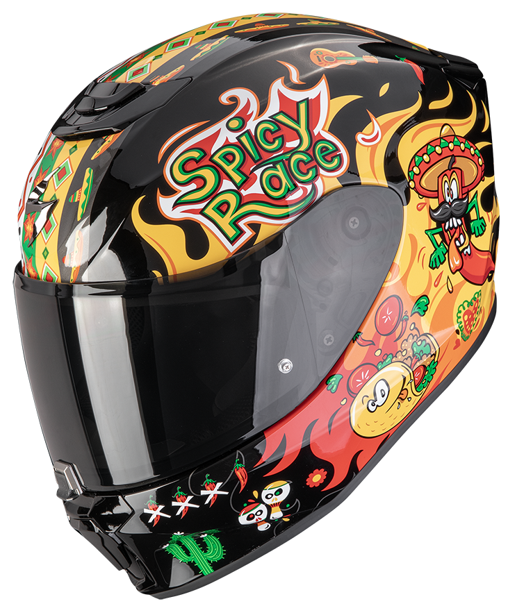 SCORPION EXO-JUNIOR AIR YUCATAN BLACK / YELLOW / RED