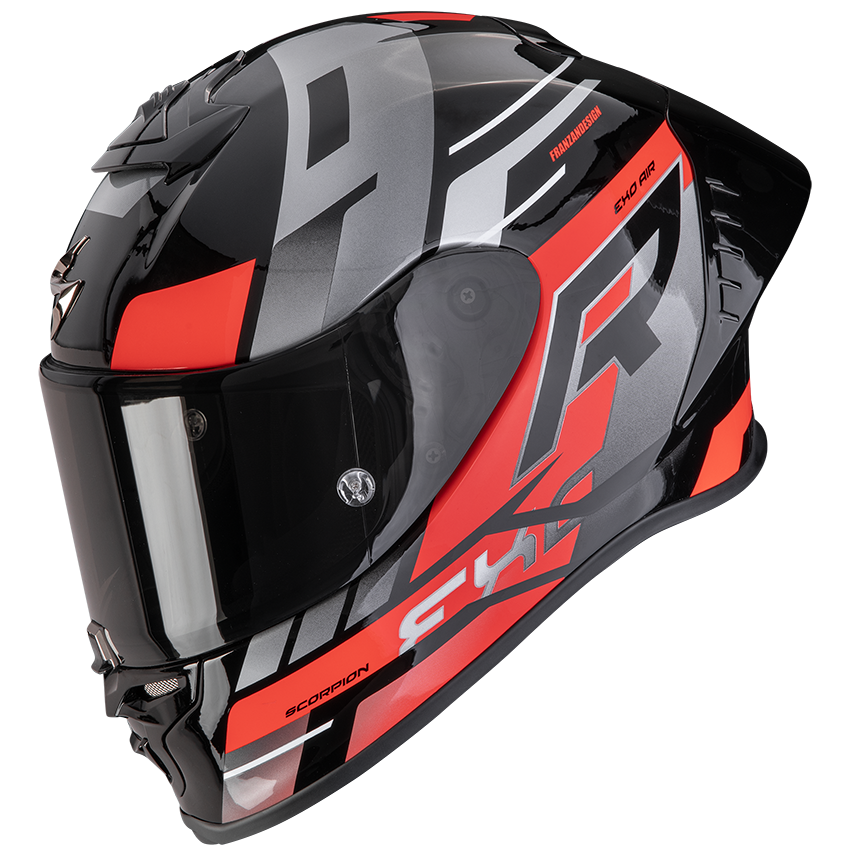 SCORPION EXO-R1 EVO II AIR ADRENALINE BLACK / RED / SILVER