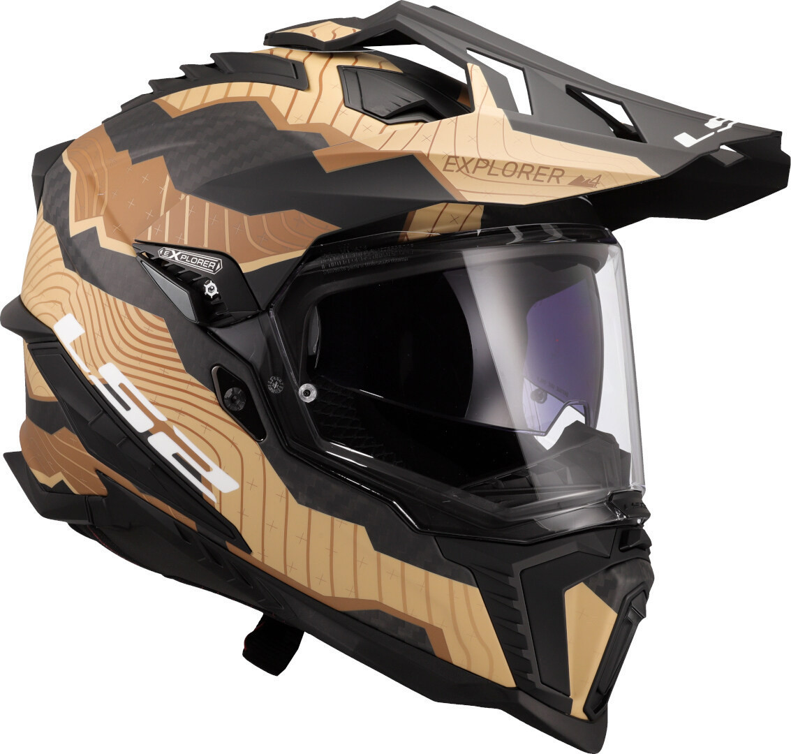 LS2 MX701 Explorer Carbon Trick Sand / Brown Matt