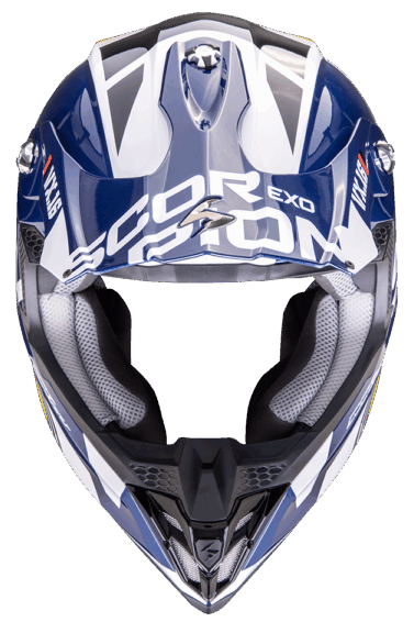 SCORPION VX-16 EVO AIR ANALOG WHITE / BLUE / YELLOW