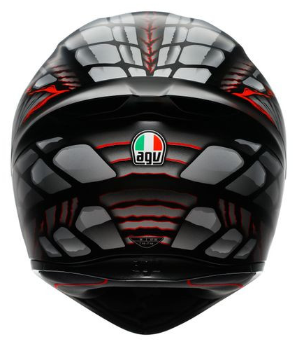 AGV K1 S LYZARD MATT BLACK / GREY / RED