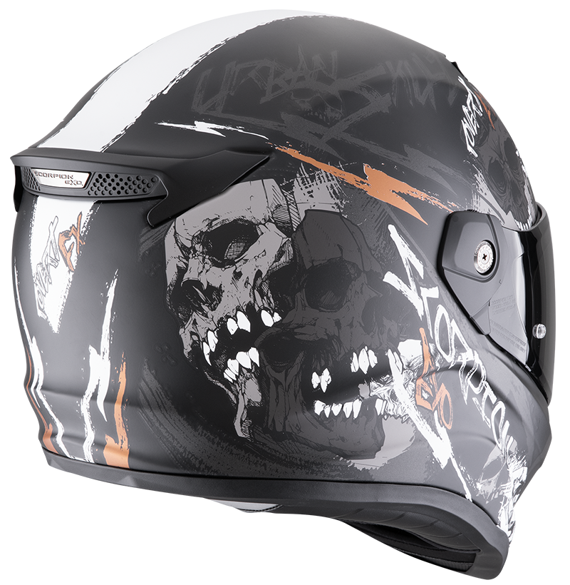 SCORPION COVERT FX SKULLZ MATT BLACK / GREY / GOLD