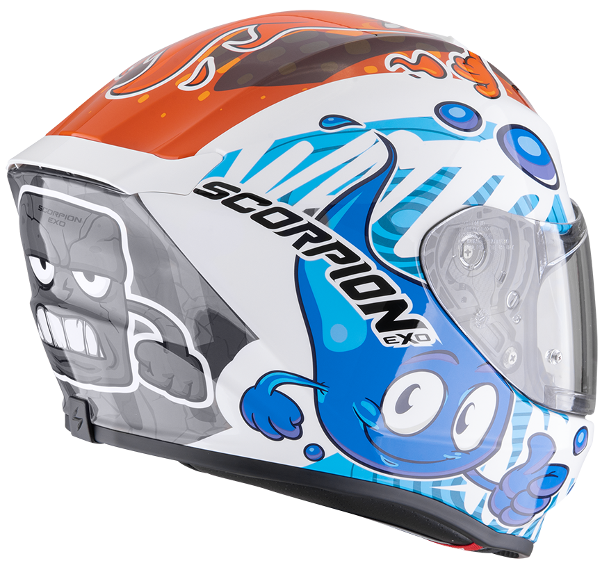 SCORPION EXO-JUNIOR AIR THE4ELEMENTS WHITE / BLUE / ORANGE