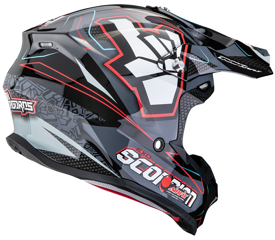 SCORPION VX-16 EVO AIR ROK BLACK / GREY / RED