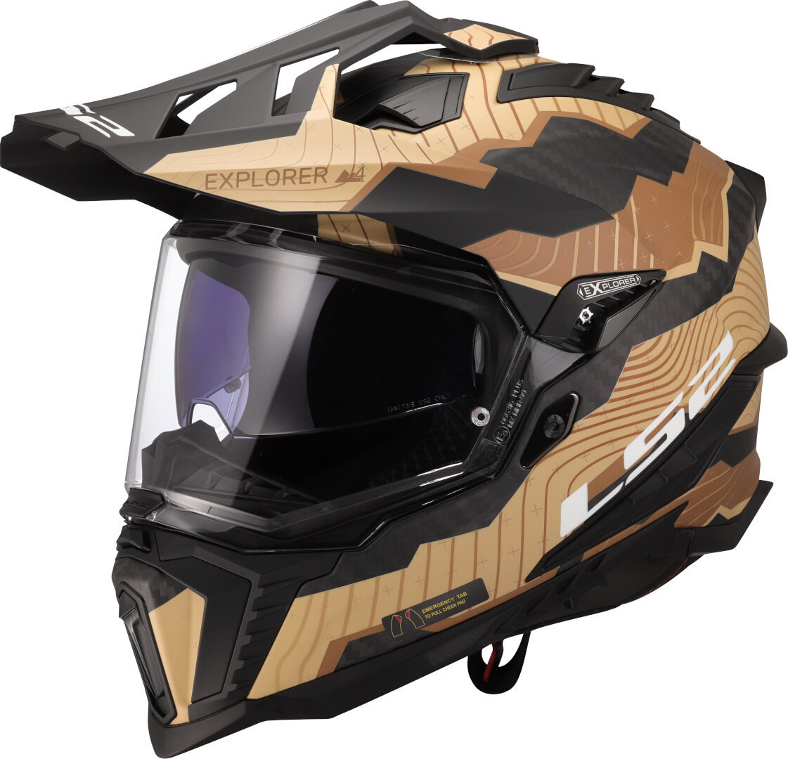 LS2 MX701 Explorer Carbon Trick Sand / Brown Matt