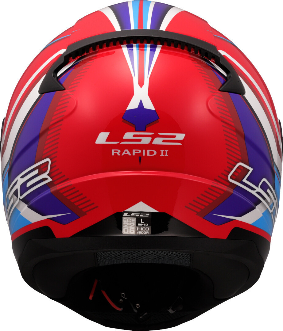 LS2 FF353 Rapid 2 Flitz Gloss White Blue Red