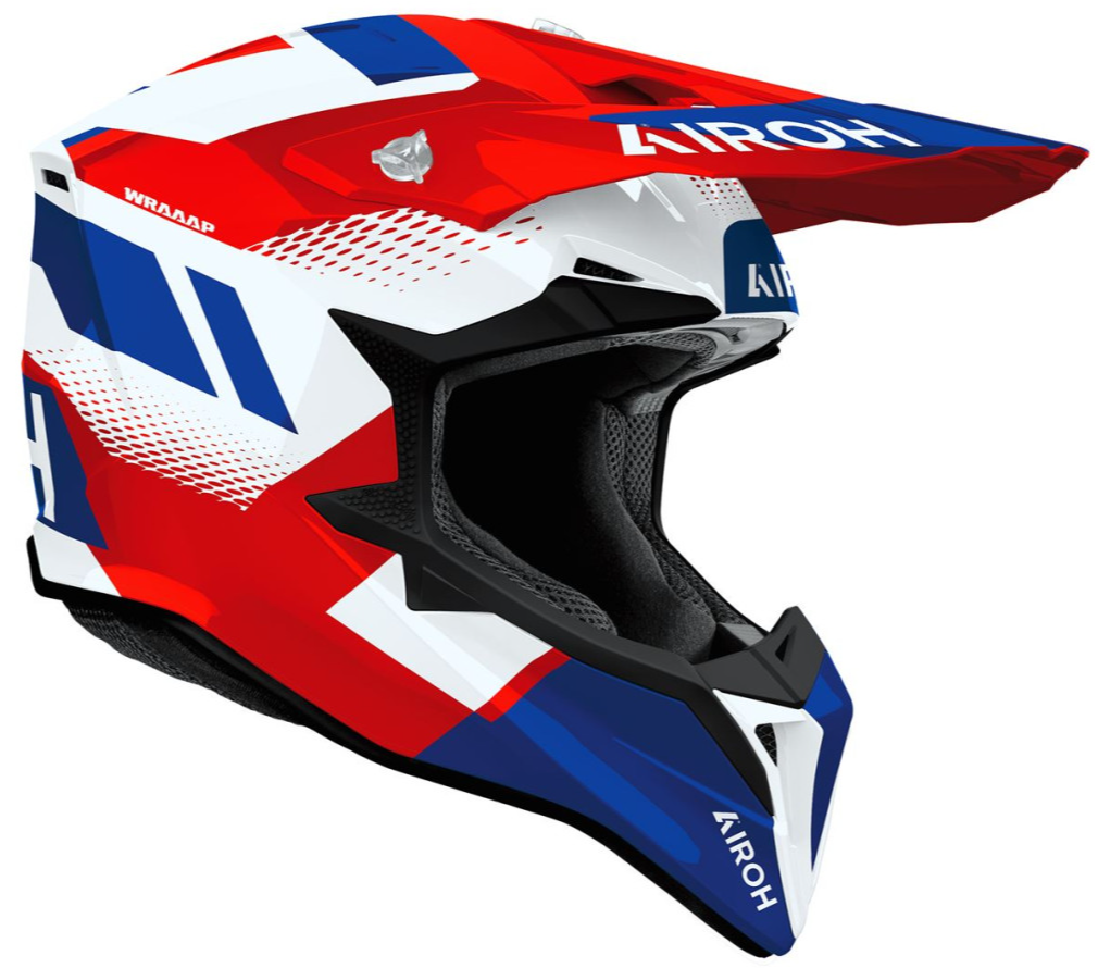AIROH WRAAAP VISION RED / BLUE GLOSS