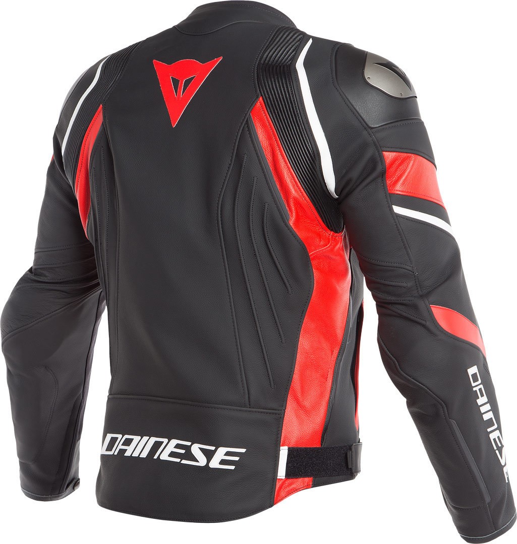 Dainese Avro 4 Black Matt / Lava Red / White Leather Jacket