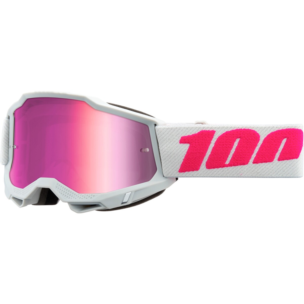 100% Accuri 2 Keetz Pink Mirror Lens Goggle