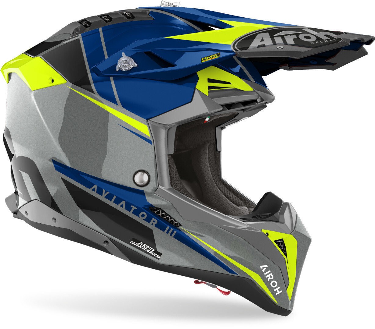 Airoh Aviator 3 Push Blue Gloss