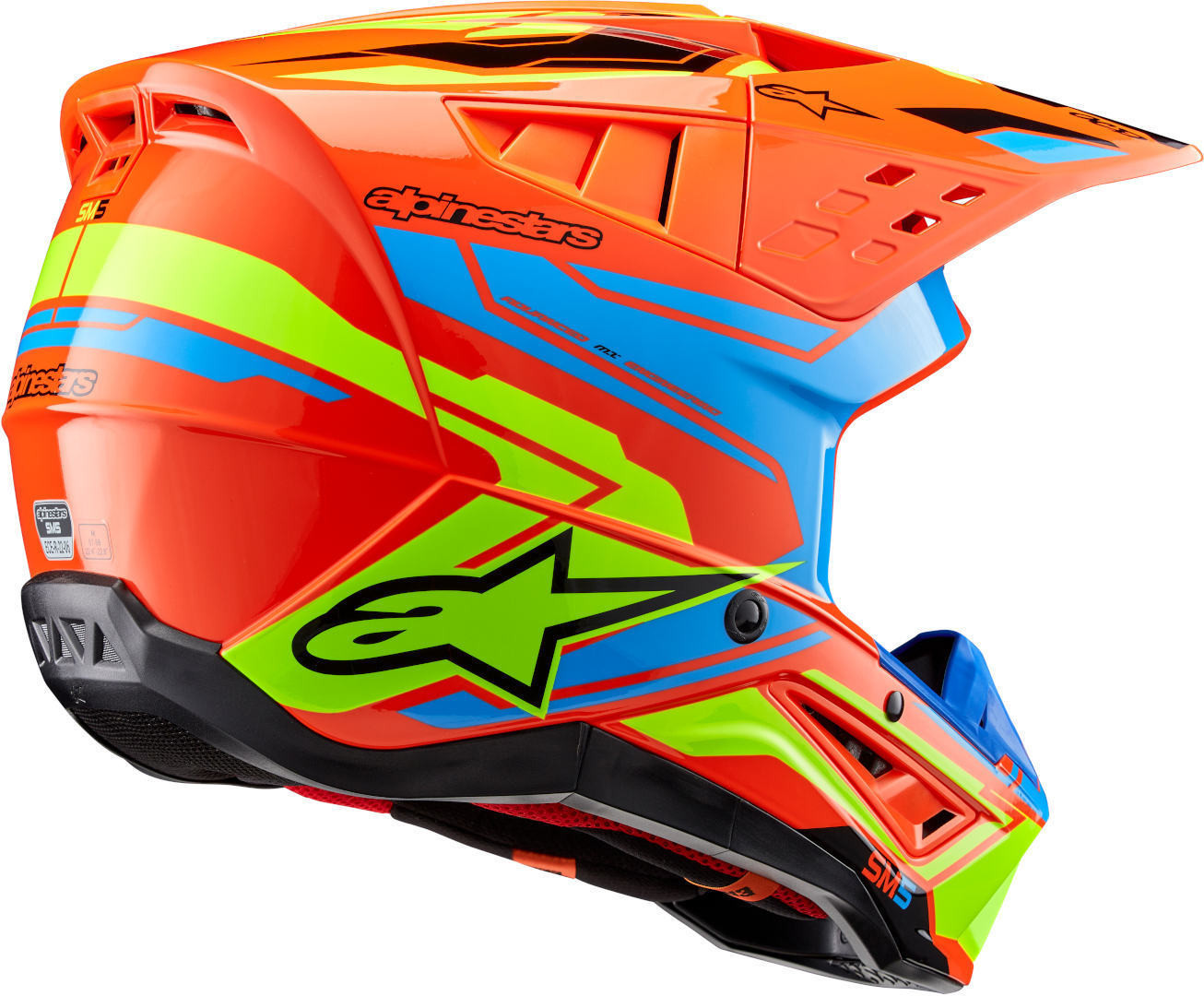Alpinestars S-M5 Action 2 Orange Fluo / Yellow Fluo  Gloss