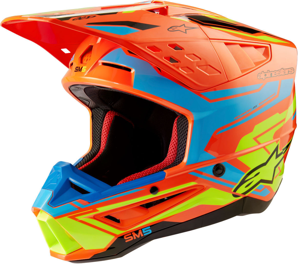 Alpinestars S-M5 Action 2 Orange Fluo / Yellow Fluo  Gloss