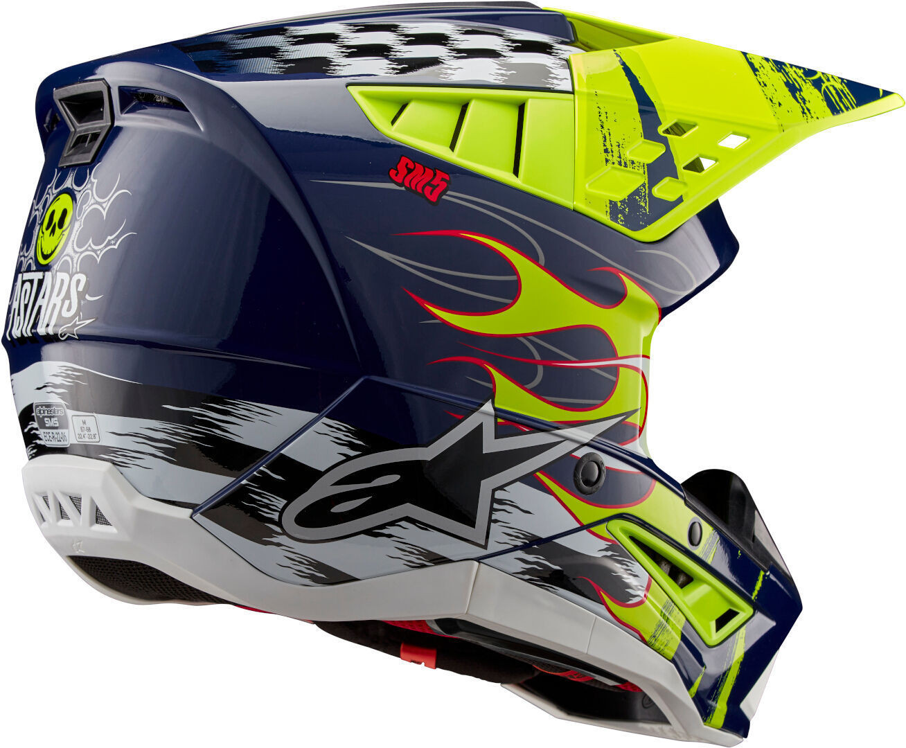Alpinestars S-M5 Rash Night Navy / Yellow Fluo Gloss