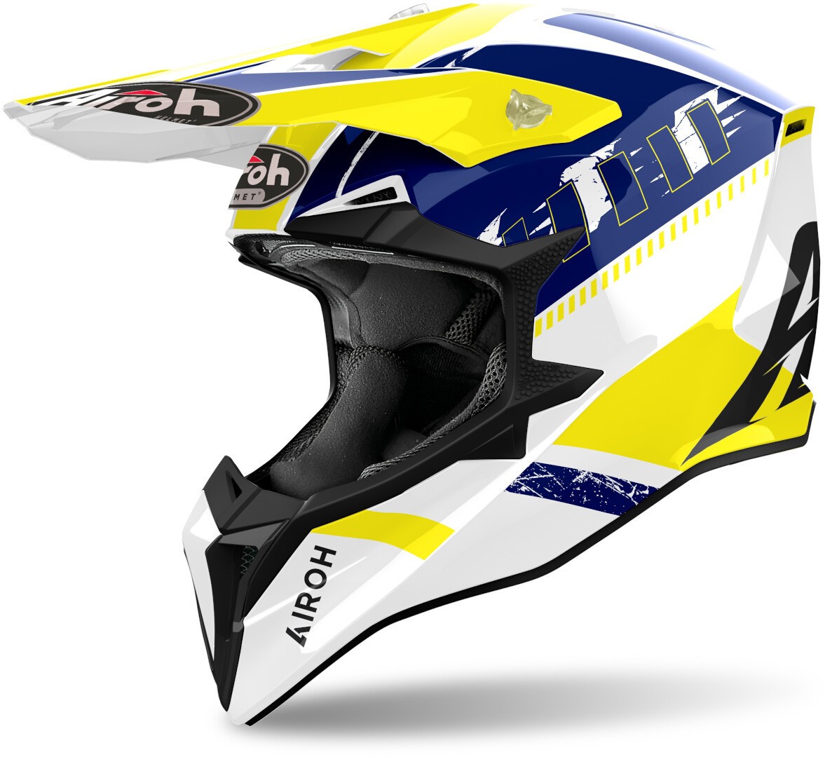Airoh Wraaap Feel Yellow / Blue Gloss