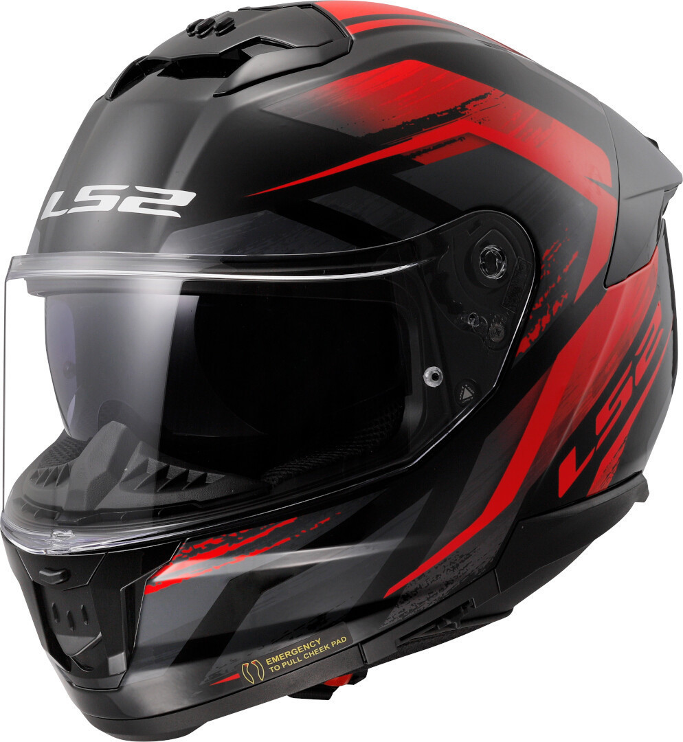 LS2 FF808 Stream 2 Fury Gloss Black / Red